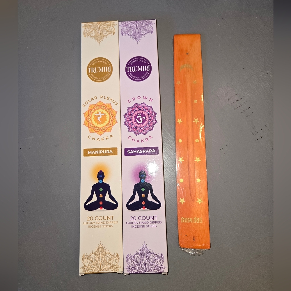 Trumiri Chakra Incense Stick Set with Holder NEW